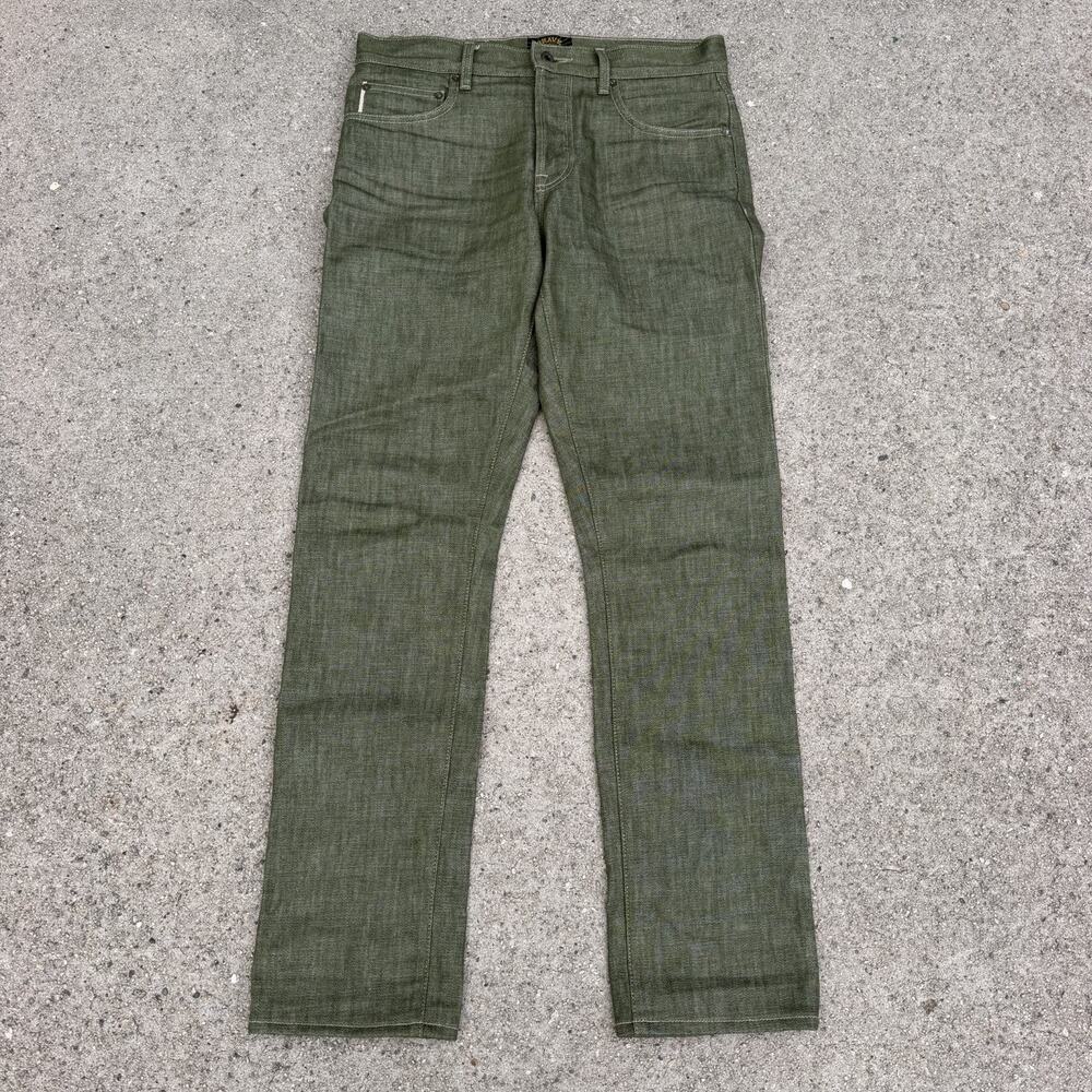 Brave Star 13oz Savage Green Japan Selvedge Denim Jeans Sz 32